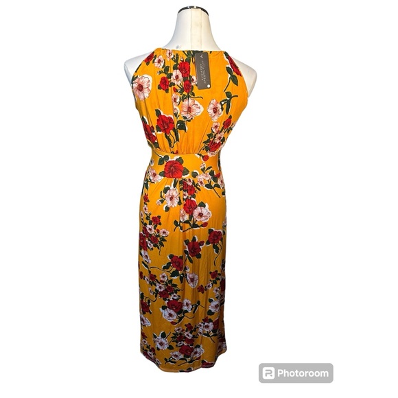 NWT Gorgeous Tropical Orange Floral Anna Morgan Maxi Dress size Small 🧡 - Picture 11 of 14